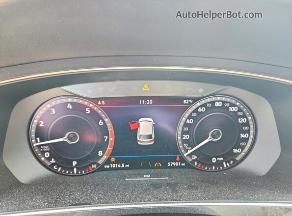 3VV4B7AX1KM032229 2019 VOLKSWAGEN TIGUAN Black Вид щитка приладів