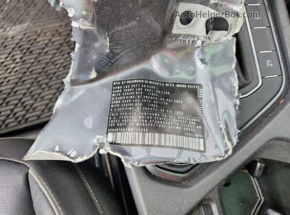 3VV4B7AX1MM109538 2021 VOLKSWAGEN TIGUAN Gray Widok naklejki z numerem VIN