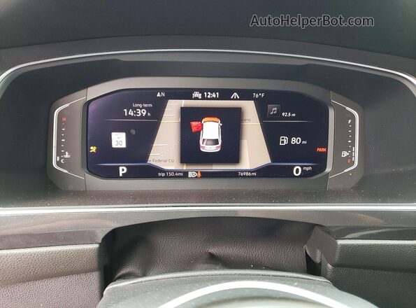 3VV4B7AX3NM164378 2022 VOLKSWAGEN TIGUAN White Вид щитка приладів
