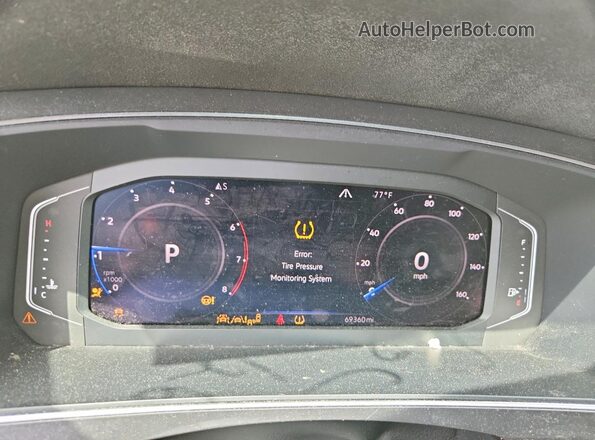 3VV4B7AX4LM135274 2020 VOLKSWAGEN TIGUAN Серебряный Вид щитка приборов