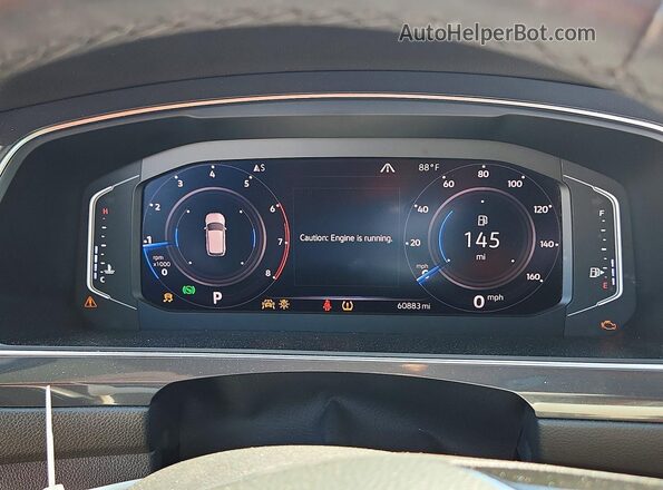 3VV4B7AX5KM181937 2019 VOLKSWAGEN TIGUAN Green ხელსაწყოთა პანელის ხედი