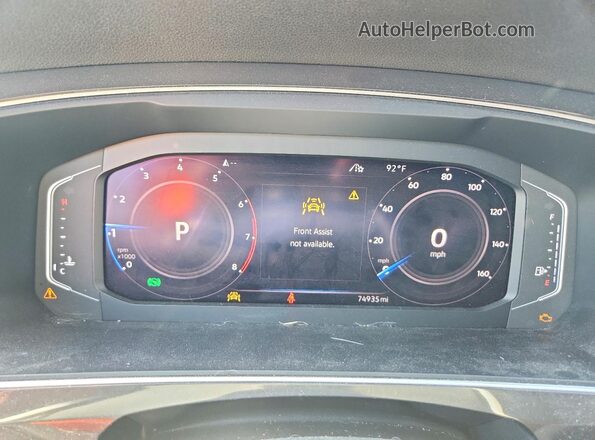3VV4B7AX6LM047455 2020 VOLKSWAGEN TIGUAN Серебряный Вид щитка приборов