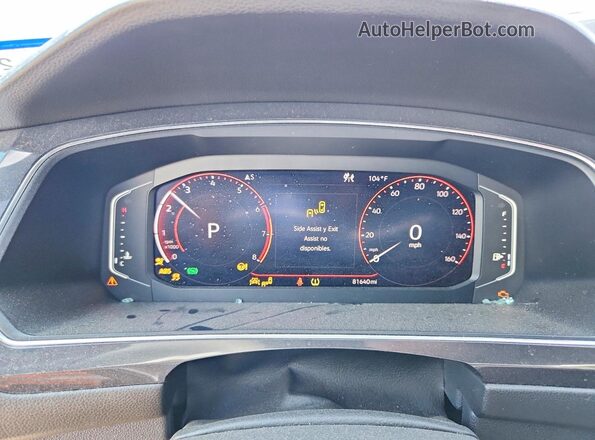 3VV4B7AX6LM073229 2020 VOLKSWAGEN TIGUAN Gray Instrument cluster view
