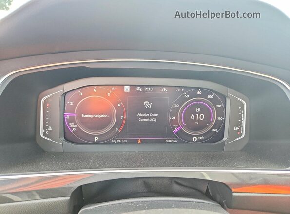 3VV4B7AX9NM154339 2022 VOLKSWAGEN TIGUAN White Вид щитка приладів
