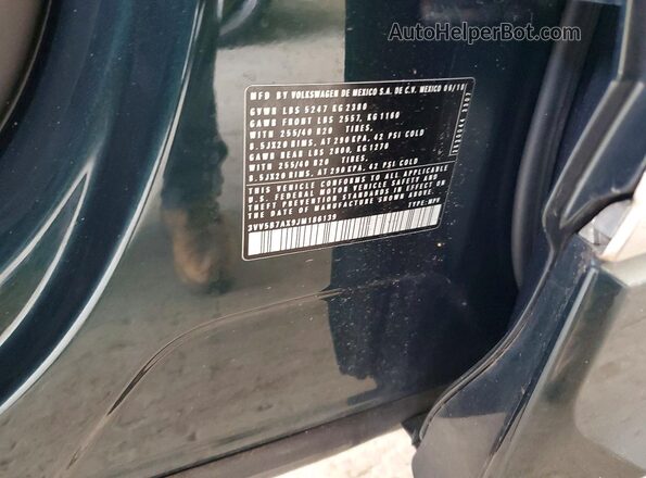 3VV5B7AX9JM186139 2018 VOLKSWAGEN TIGUAN Green Widok naklejki z numerem VIN