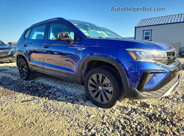 3VV5X7B25RM105590 2024 VOLKSWAGEN TAOS Синий Передняя правая четверть
