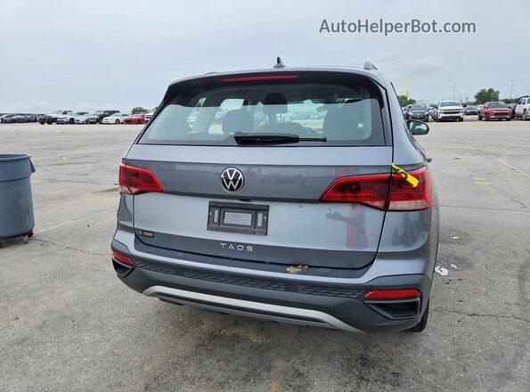 3VV5X7B2XRM123731 2024 VOLKSWAGEN TAOS Blue Հետևի տեսք