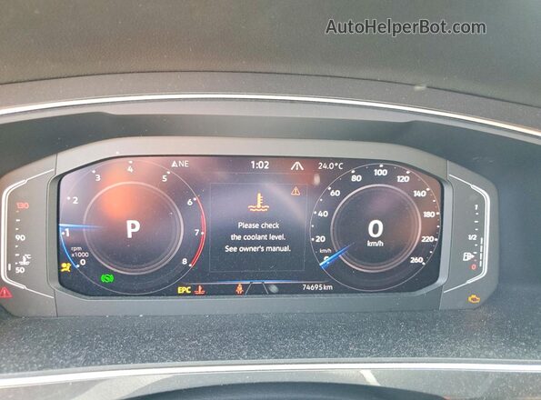 3VV8B7AX4PM079568 2023 VOLKSWAGEN TIGUAN White Вид щитка приладів