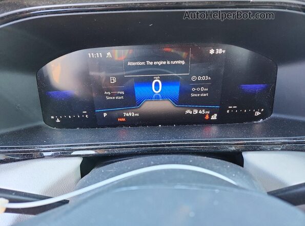 3VV8C7B2XSM051539 2025 VOLKSWAGEN TAOS Blue Instrument cluster view