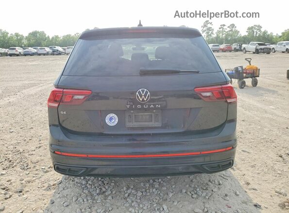 3VVCB7AX3NM109621 2022 VOLKSWAGEN TIGUAN Black უკანა ხედი