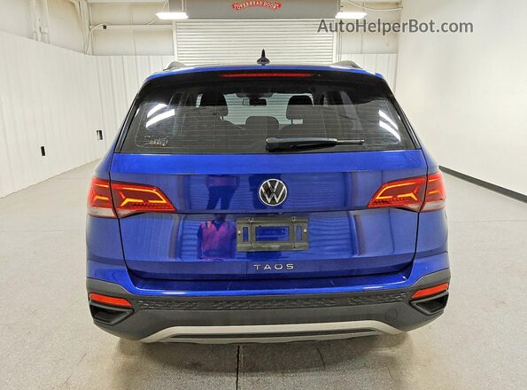 3VVDX7B25NM033814 2022 VOLKSWAGEN TAOS Синий Вид сзади