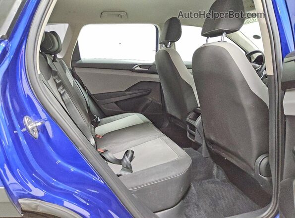 3VVDX7B25NM033814 2022 VOLKSWAGEN TAOS Синий Вид задней части салона