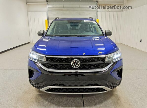 3VVDX7B25NM033814 2022 VOLKSWAGEN TAOS Синий Вид спереди