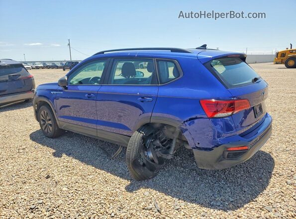 3VVDX7B28PM347105 2023 VOLKSWAGEN TAOS Blue Trasero izquierdo