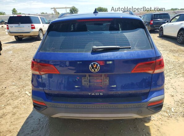 3VVDX7B2XNM029970 2022 VOLKSWAGEN TAOS Blue უკანა ხედი