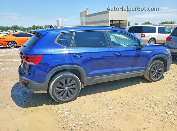 3VVDX7B2XNM029970 2022 VOLKSWAGEN TAOS Blue უკანა მარჯვენა
