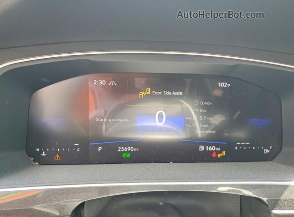 3VVFB7AX1RM109510 2024 VOLKSWAGEN TIGUAN Gray ხელსაწყოთა პანელის ხედი