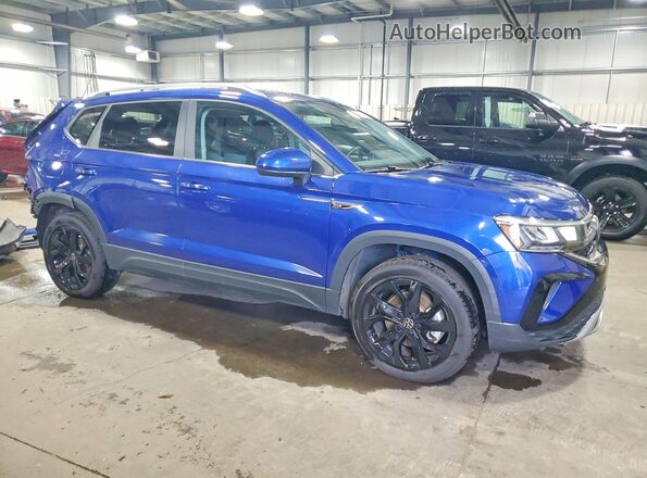 3VVLX7B20NM072113 2022 VOLKSWAGEN TAOS Blue Przód prawy