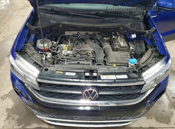 3VVLX7B20NM072113 2022 VOLKSWAGEN TAOS Blue Widok komory silnika