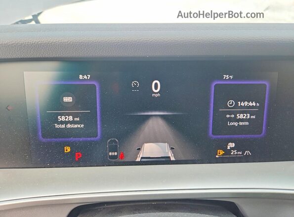 3VVMR7RM8SM025011 2025 VOLKSWAGEN TIGUAN Gray Instrument cluster view