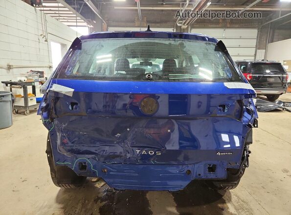 3VVMX7B26NM023373 2022 VOLKSWAGEN TAOS Синий Вид сзади