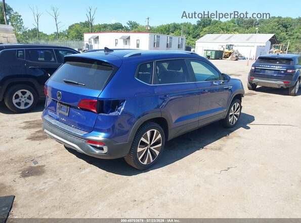 3VVRX7B28NM099280 2022 VOLKSWAGEN TAOS Blue უკანა მარჯვენა
