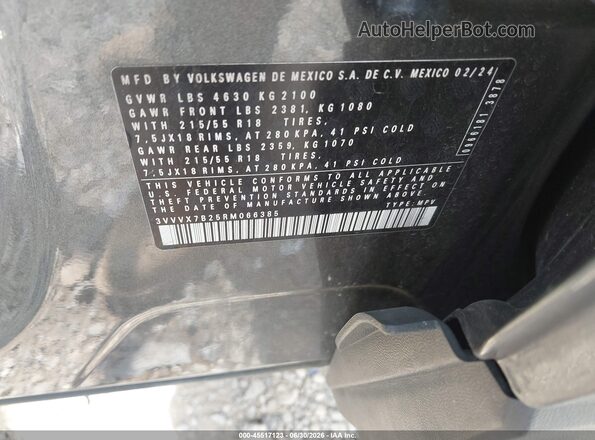 3VVVX7B25RM066385 2024 VOLKSWAGEN TAOS Gray ძრავის განყოფილების ხედი