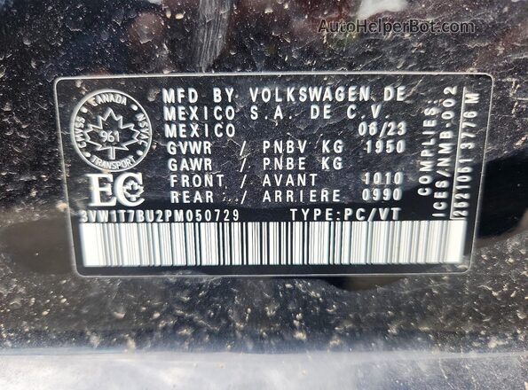 3VW1T7BU2PM050729 2023 VOLKSWAGEN JETTA Black Engine compartment view