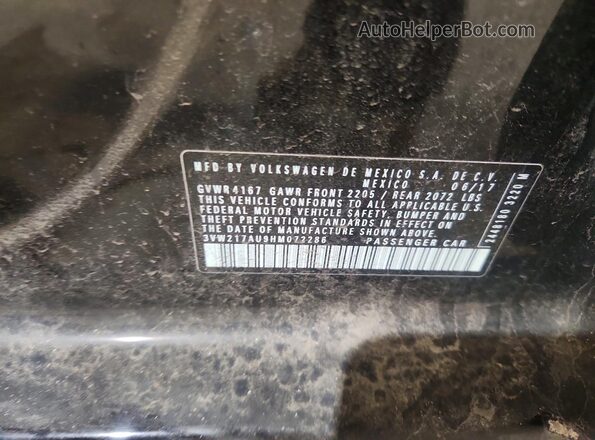 3VW217AU9HM072286 2017 VOLKSWAGEN GOLF Black Engine compartment view