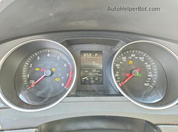 3VW267AJ2GM319105 2016 VOLKSWAGEN JETTA White Instrument cluster view