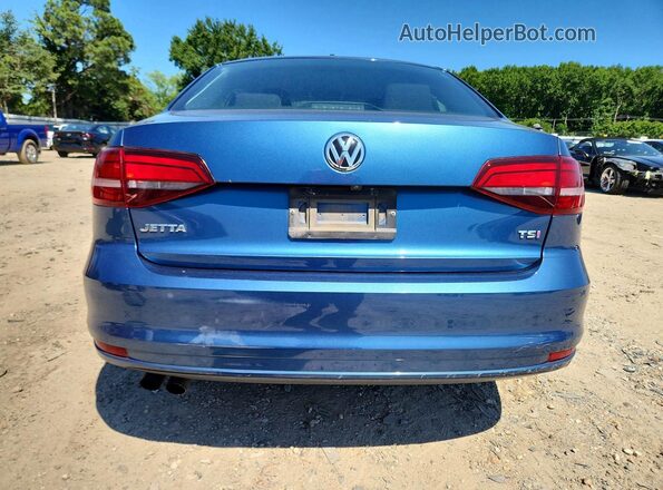 3VW2B7AJ1HM288670 2017 VOLKSWAGEN JETTA Синий Вид сзади