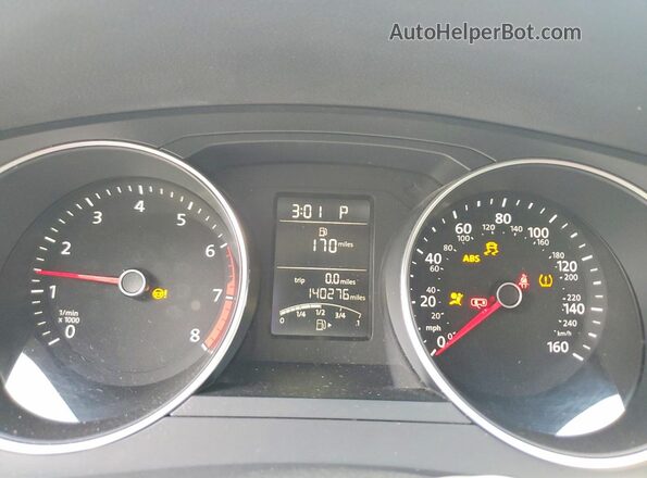 3VW2B7AJ1HM392852 2017 VOLKSWAGEN JETTA Серый Вид щитка приборов