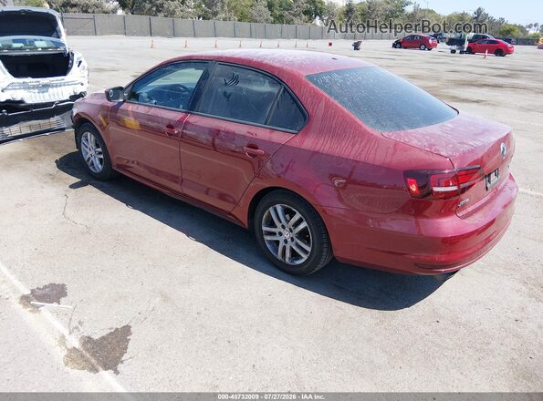3VW2B7AJ1JM257828 2018 VOLKSWAGEN JETTA Burgundy Trasero izquierdo