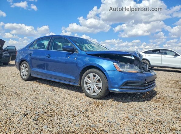 3VW2B7AJ2HM332255 2017 VOLKSWAGEN JETTA Синий Передняя правая четверть
