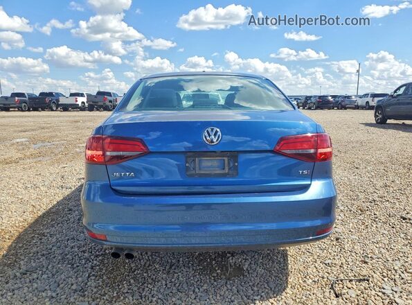 3VW2B7AJ2HM332255 2017 VOLKSWAGEN JETTA Синий Вид сзади