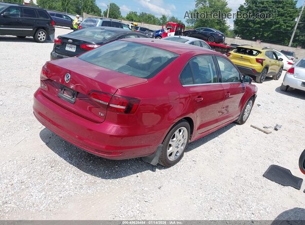3VW2B7AJ2HM345751 2017 VOLKSWAGEN JETTA Темно-бордовый Задняя правая четверть