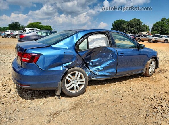 3VW2B7AJ2JM262567 2018 VOLKSWAGEN JETTA Blue Tył prawy