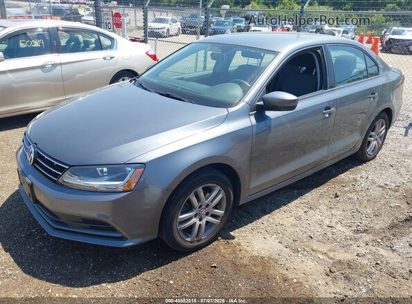 3VW2B7AJ3JM260570 2018 VOLKSWAGEN JETTA Gray Առջևի ձախ երեք քառորդ տեսարան