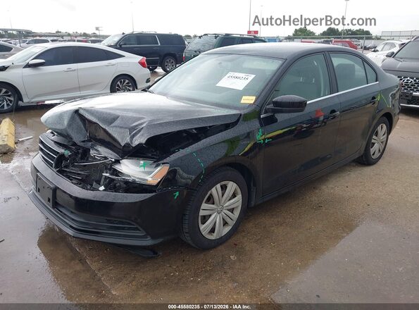 3VW2B7AJ4HM305509 2017 VOLKSWAGEN JETTA Black წინა მარცხენა ხედი სამი მეოთხედიდან