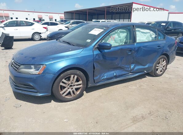 3VW2B7AJ6JM229801 2018 VOLKSWAGEN JETTA Blue Vista tres cuartos delantera izquierda