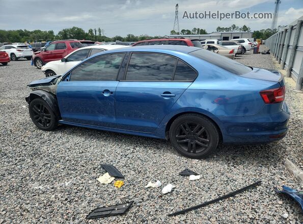 3VW2B7AJ7JM243545 2018 VOLKSWAGEN JETTA Blue Rear left