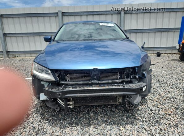 3VW2B7AJ7JM243545 2018 VOLKSWAGEN JETTA Blue Front view