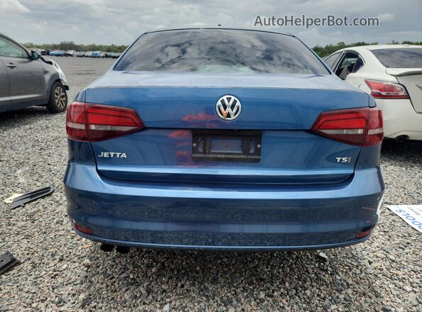 3VW2B7AJ7JM243545 2018 VOLKSWAGEN JETTA Blue Rear view
