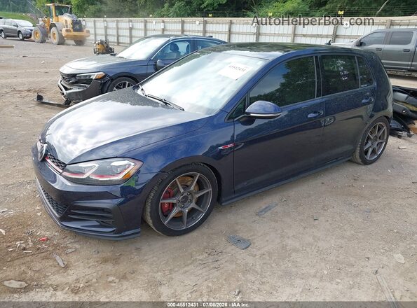3VW447AU6JM294015 2018 VOLKSWAGEN GOLF Dark Blue წინა მარცხენა ხედი სამი მეოთხედიდან