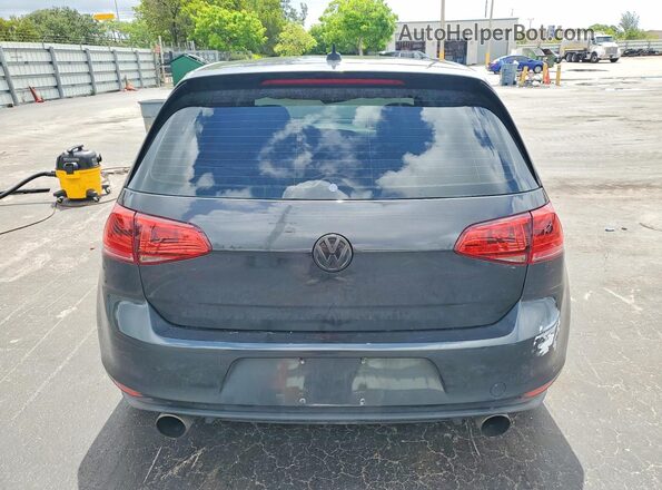3VW4T7AU7GM036999 2016 VOLKSWAGEN GTI Gray Rear view