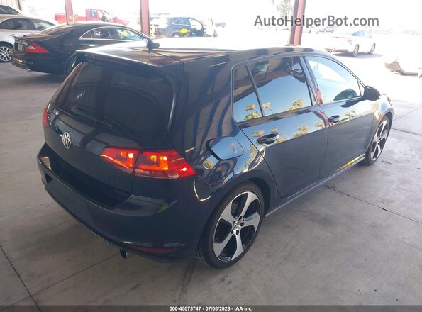 3VW4T7AUXGM035183 2016 VOLKSWAGEN GOLF Dark Blue Rear right