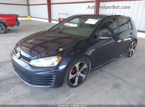 3VW4T7AUXGM035183 2016 VOLKSWAGEN GOLF Dark Blue Front left