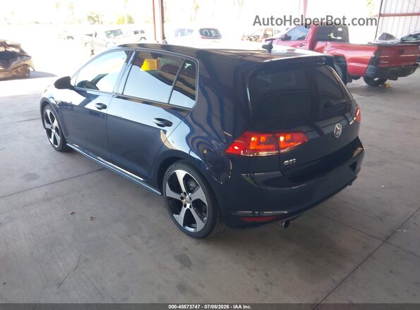 3VW4T7AUXGM035183 2016 VOLKSWAGEN GOLF Dark Blue Rear left