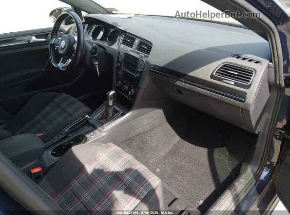 3VW4T7AUXHM047464 2017 VOLKSWAGEN GOLF Синий Вид салона спереди