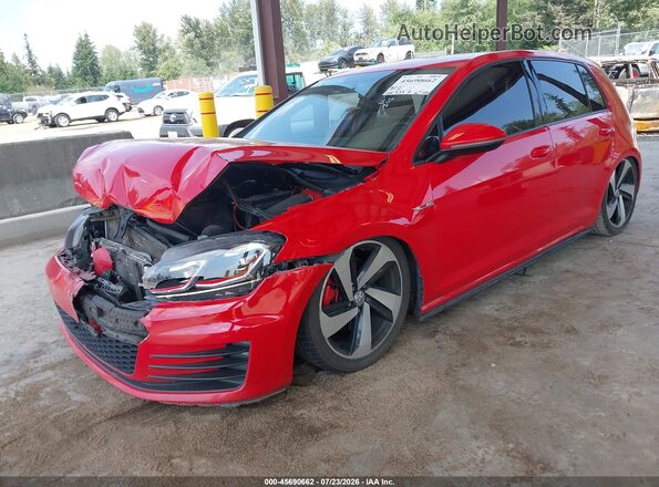 3VW4T7AUXHM076155 2017 VOLKSWAGEN GOLF Red Передня ліва чверть